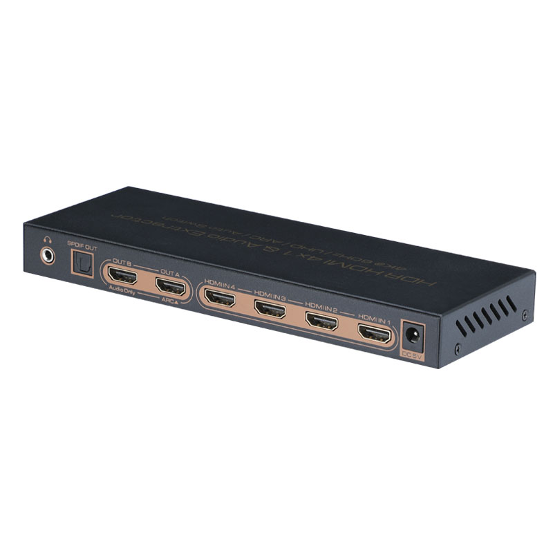 2.0 HDMI switcher 4X1 with audio extractor